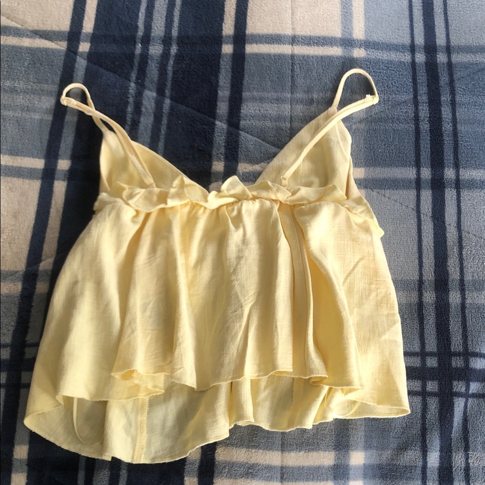 Garage Pale Yellow Ruffle Cami - Picture 3 of 3